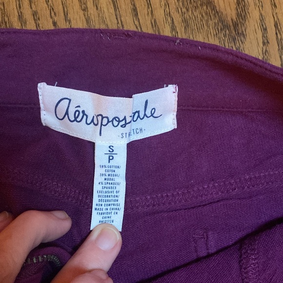 Wine color small Aeropostale stretch pants - Picture 3 of 3